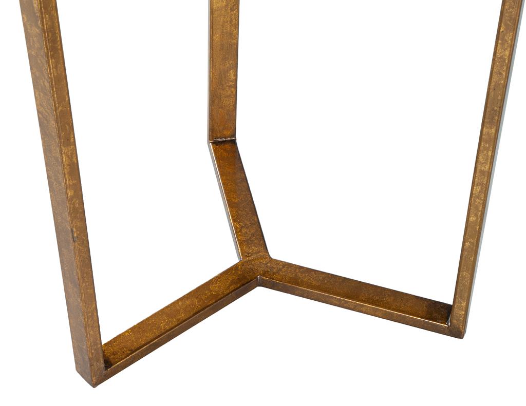 Pair of Round Agate Top Accent Tables For Sale 2