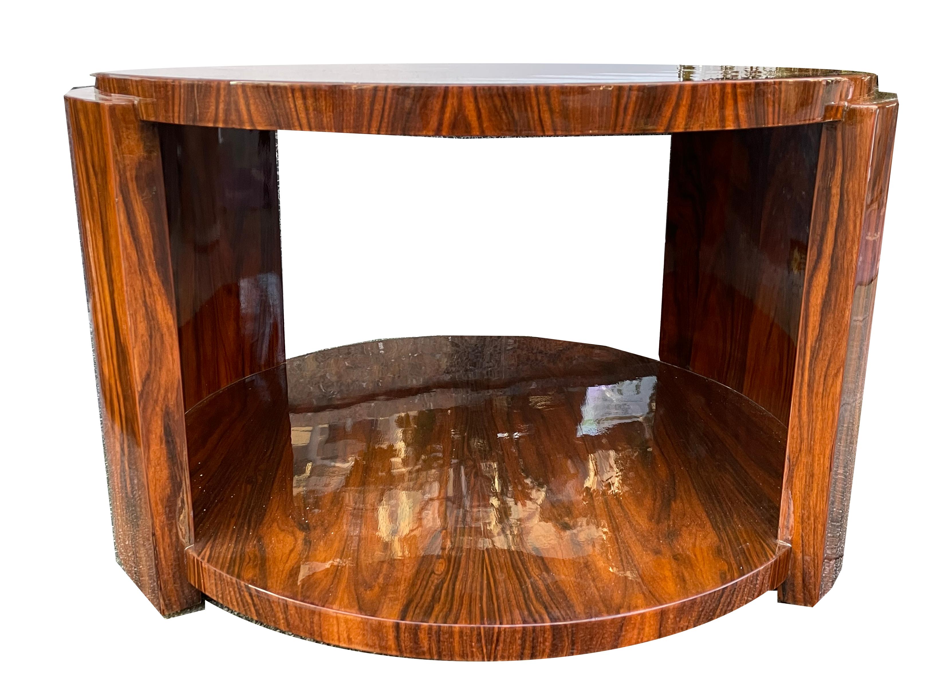 Pair of round Art Deco coffee tables en vente 12