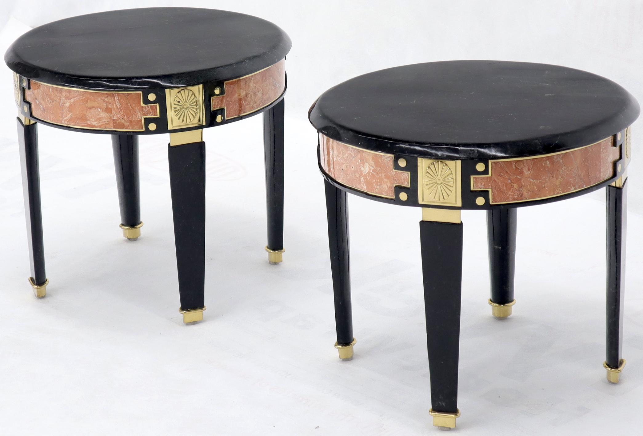 black marble top end tables