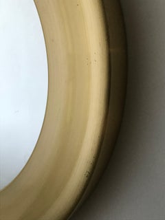 Pair of Round Brass Mirrors by Glasmaster, Markaryd, Sweden, 1960s
