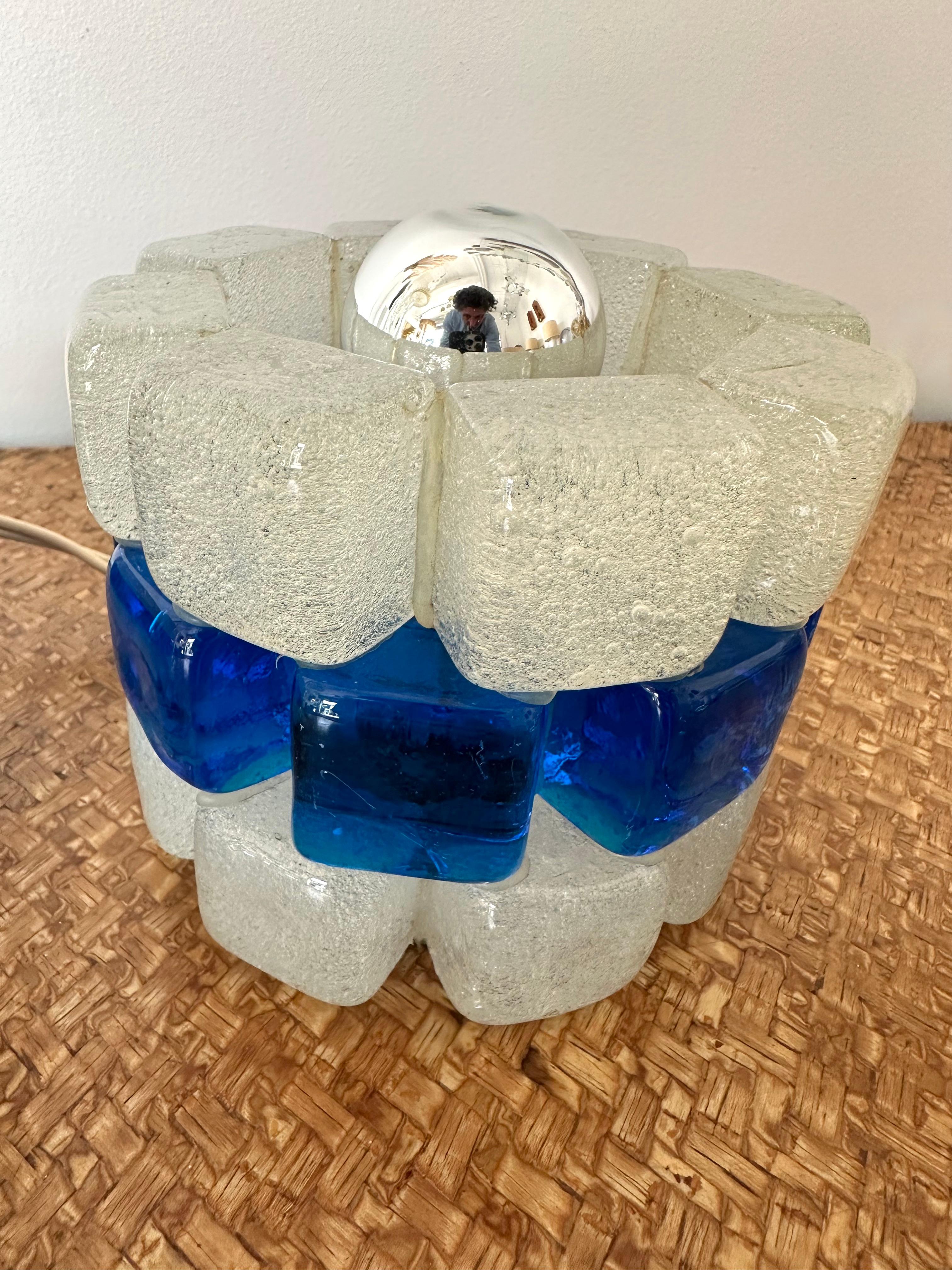 Pair of Round Bubble Glass Lamps by Poliarte, Italy, 1970s For Sale 3