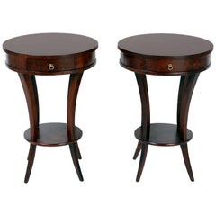 Pair of Round End Tables