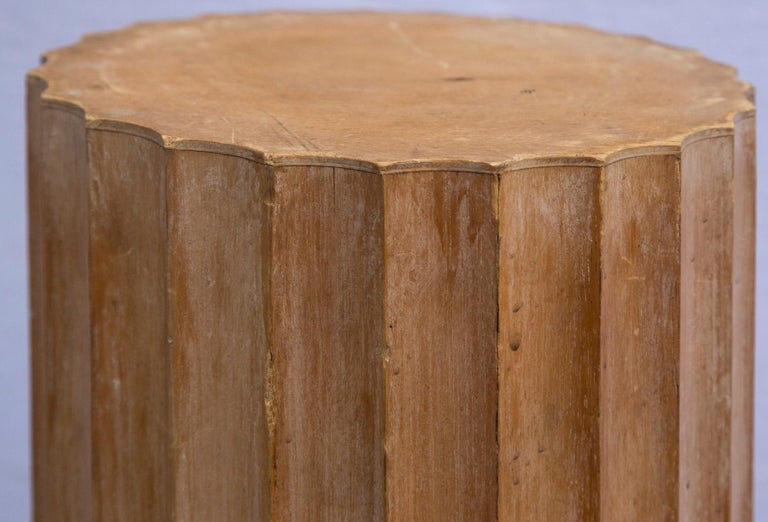 Pair of Round Fluted Wood Columns at 1stDibs wood fluted columns