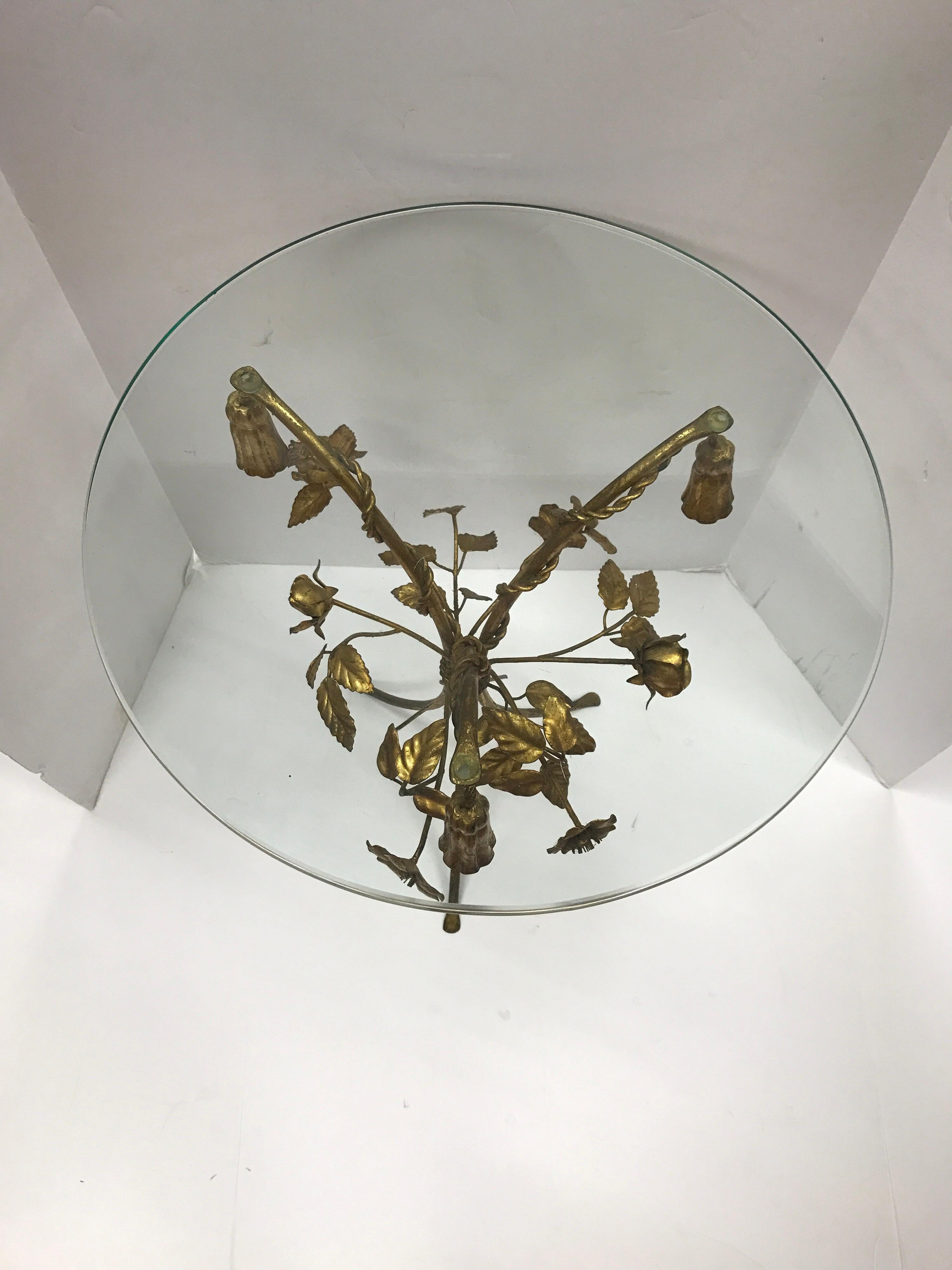 Hollywood Regency sheaf of what tables at their finest! Great patina and lines. Made in Italy.