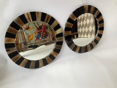 Pair of Round Horn Mirrors