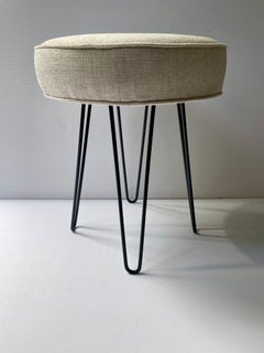 Pair of Round Midcentury Style Hairpin Benches