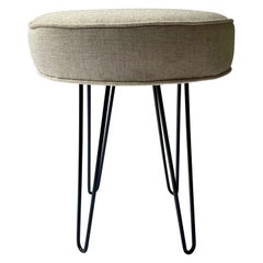 Pair of Round Midcentury Style Hairpin Benches
