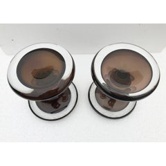 Pair of Round Murano Glass Double Door Handles