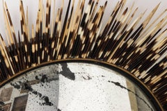 Pair of Round Quill Framed Mirrors