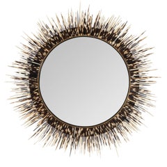 Pair of Round Quill Framed Mirrors