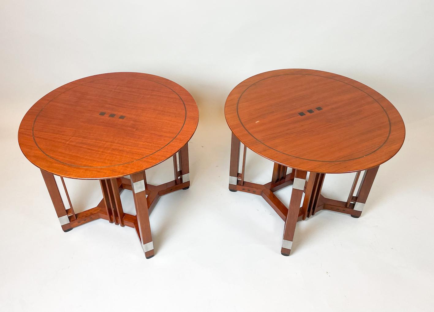 Pair of Round Side Tables, Decoforma series by Schuitema, 1980s In Good Condition In Brussels, BE
