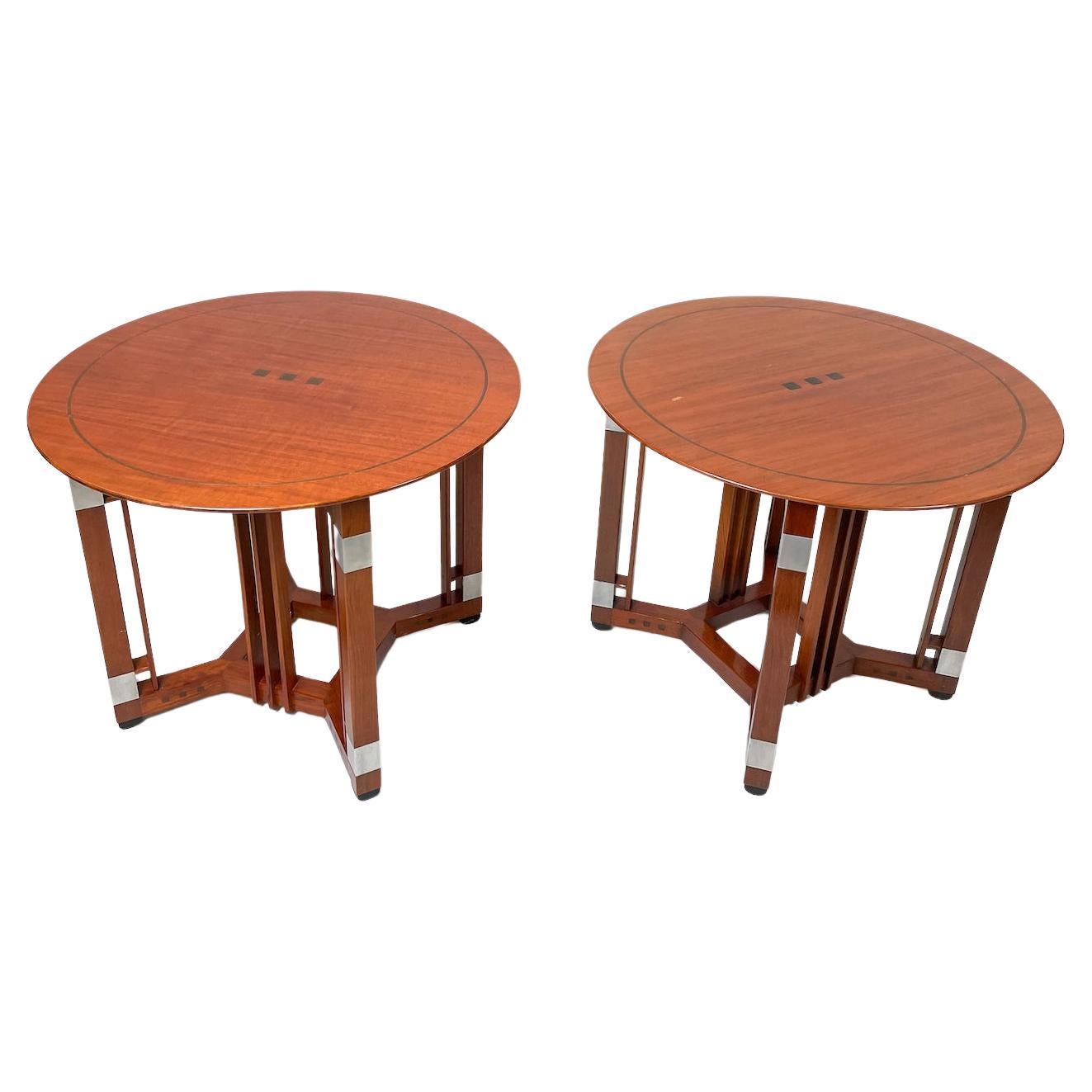 Pair of Round Side Tables, Decoforma series by Schuitema, 1980s