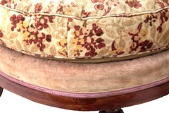 Pair of Round Upholstered Cushion Stools