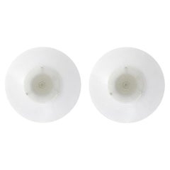 Pair of Round Wall or Ceiling Lamps by Egoluce, 1980s