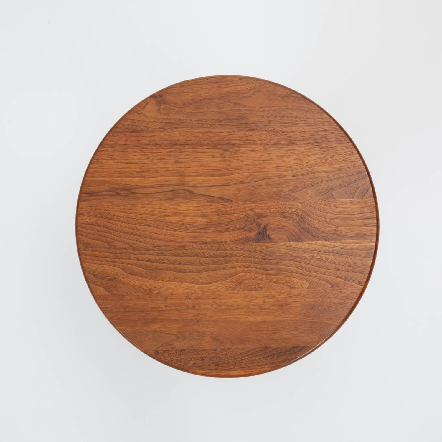 Pair of Round Walnut Side Tables by Arthur Umanoff for Washington Woodcraft 6