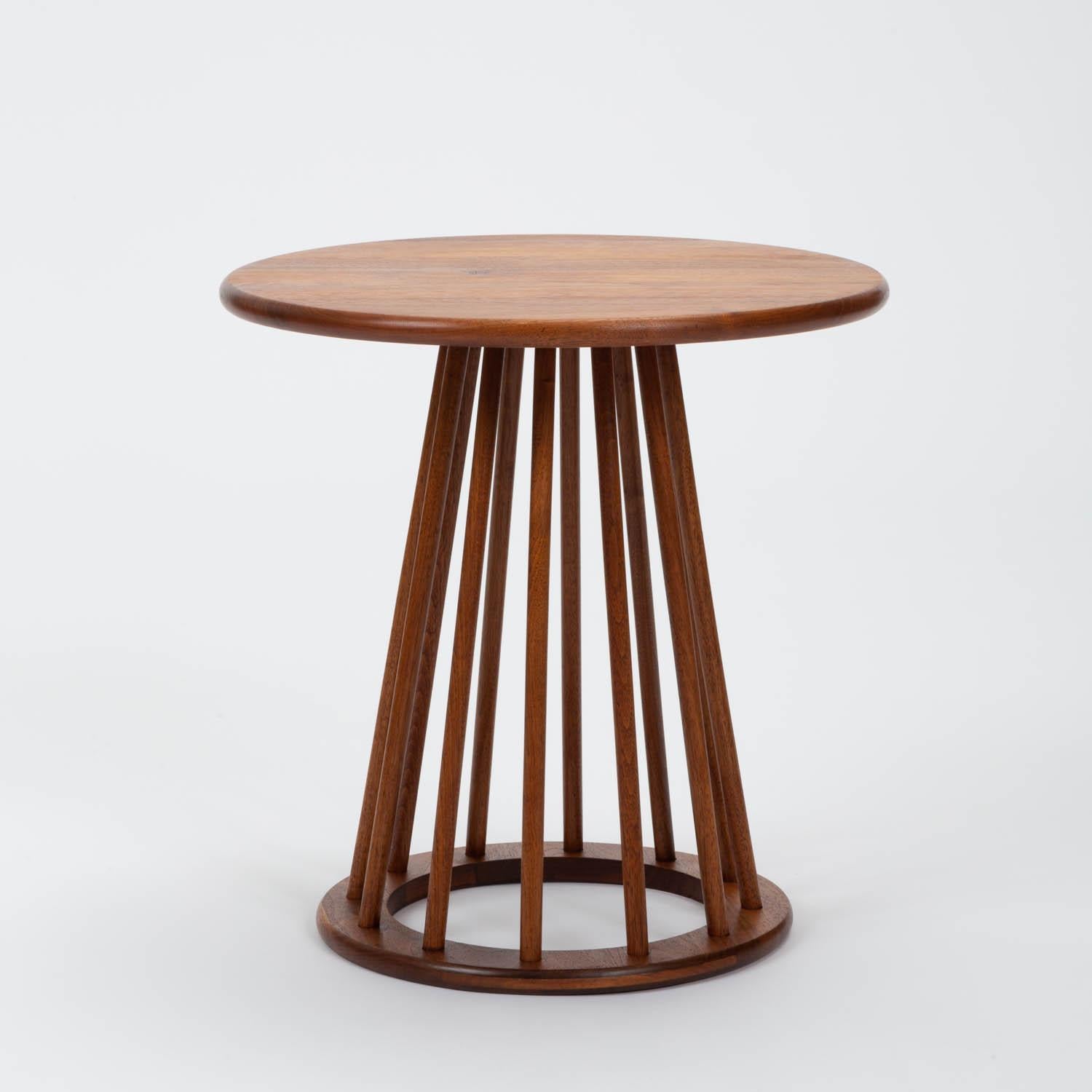 Pair of Round Walnut Side Tables by Arthur Umanoff for Washington Woodcraft 2