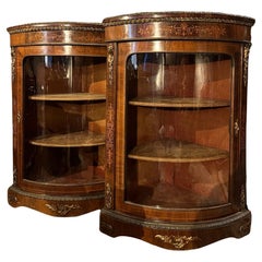Pair of rounded corner cupboards, Napoleon III period