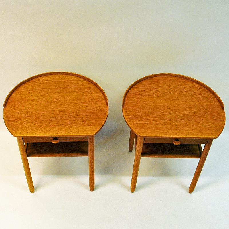 Swedish Pair of Roundtop Side Tables by Engström & Myrstrand for Bodafors, Sweden, 1964