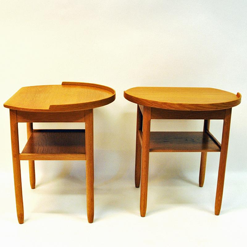 Mid-20th Century Pair of Roundtop Side Tables by Engström & Myrstrand for Bodafors, Sweden, 1964