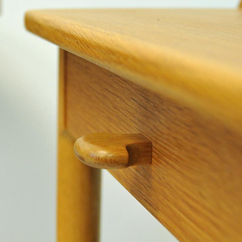 Oak Pair of Roundtop Side Tables by Engström & Myrstrand for Bodafors, Sweden, 1964