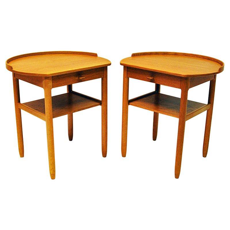 Pair of Roundtop Side Tables by Engström & Myrstrand for Bodafors, Sweden, 1964