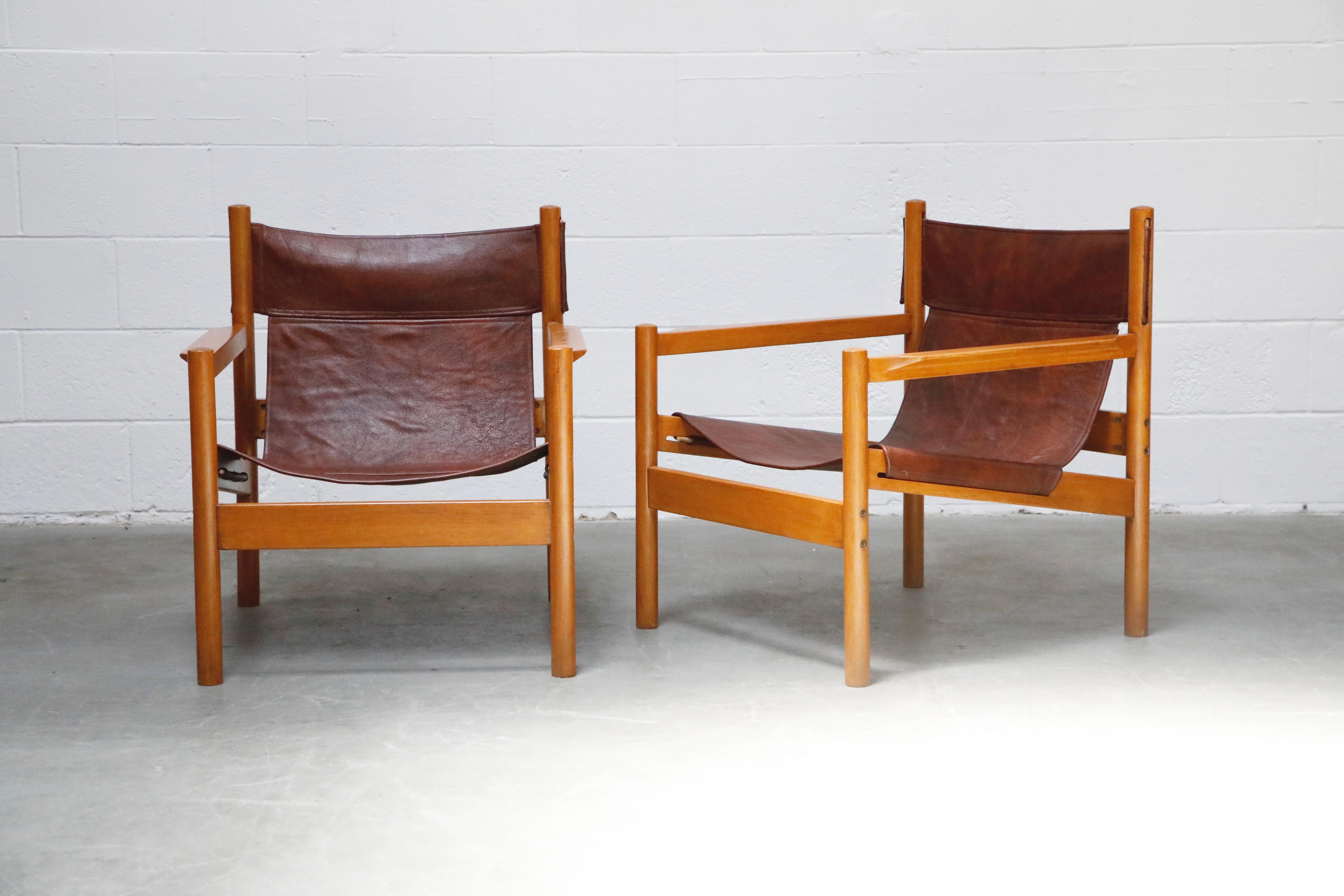 Mid-Century Modern Pair of 'Roxinho' Lounge Chairs by Michel Arnoult, Brazil, 1960s