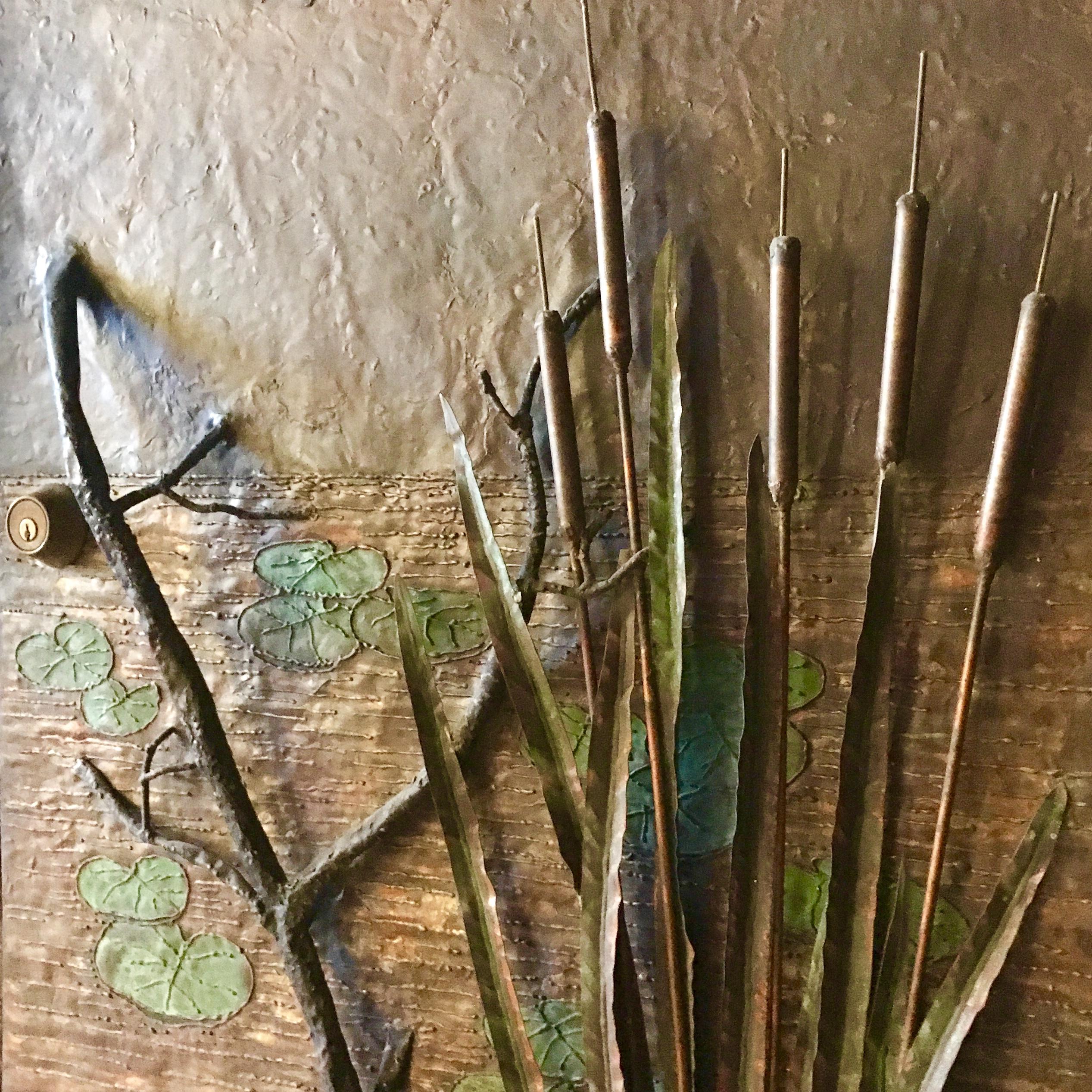 Pair of Roy R Butler Designed Copper Wrapped Double Doors In Good Condition For Sale In London, GB