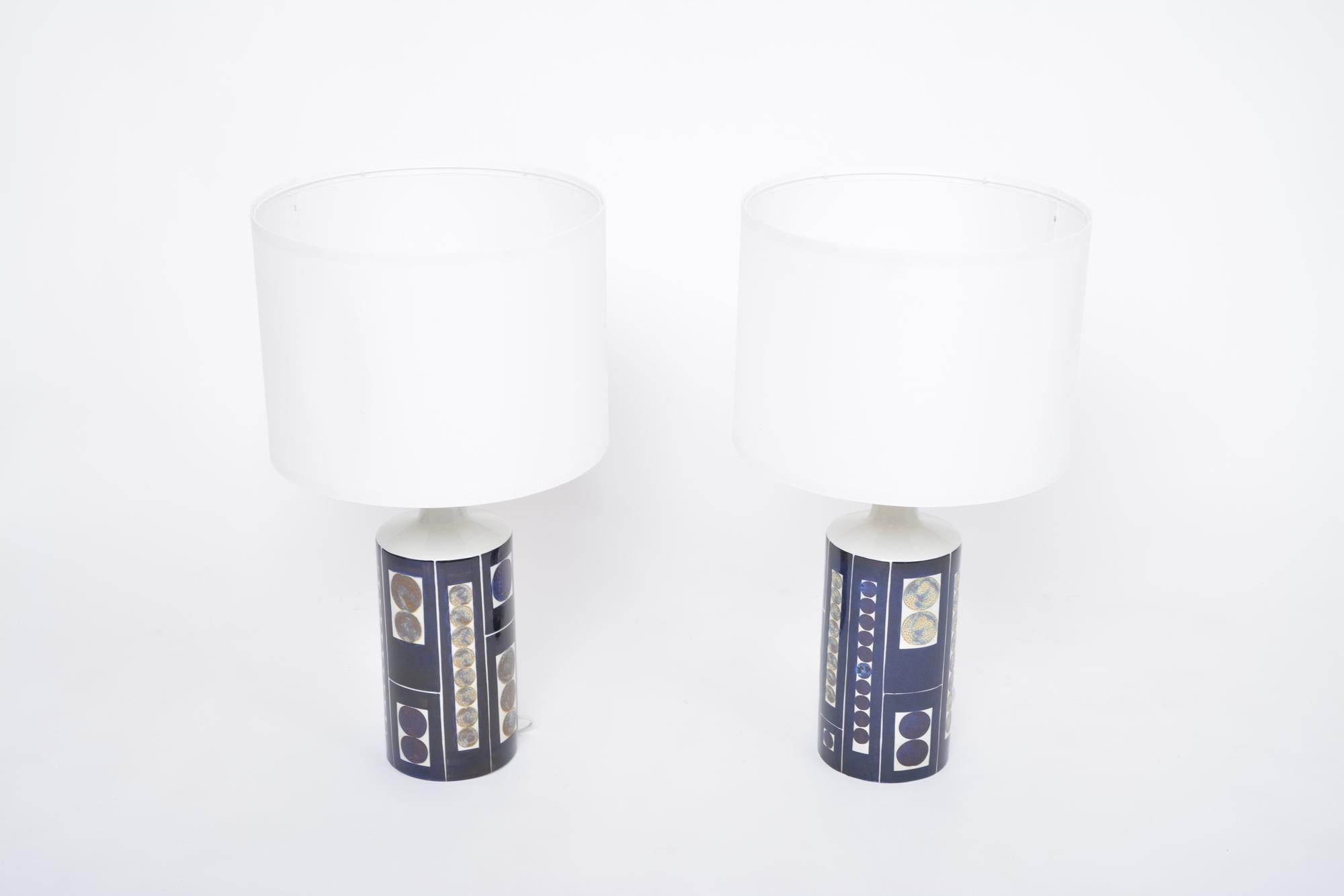 Mid-Century Modern Pair of Royal 7 Midcentury Table Lamps by Ingelise Koefoed for Fog & Mørup For Sale