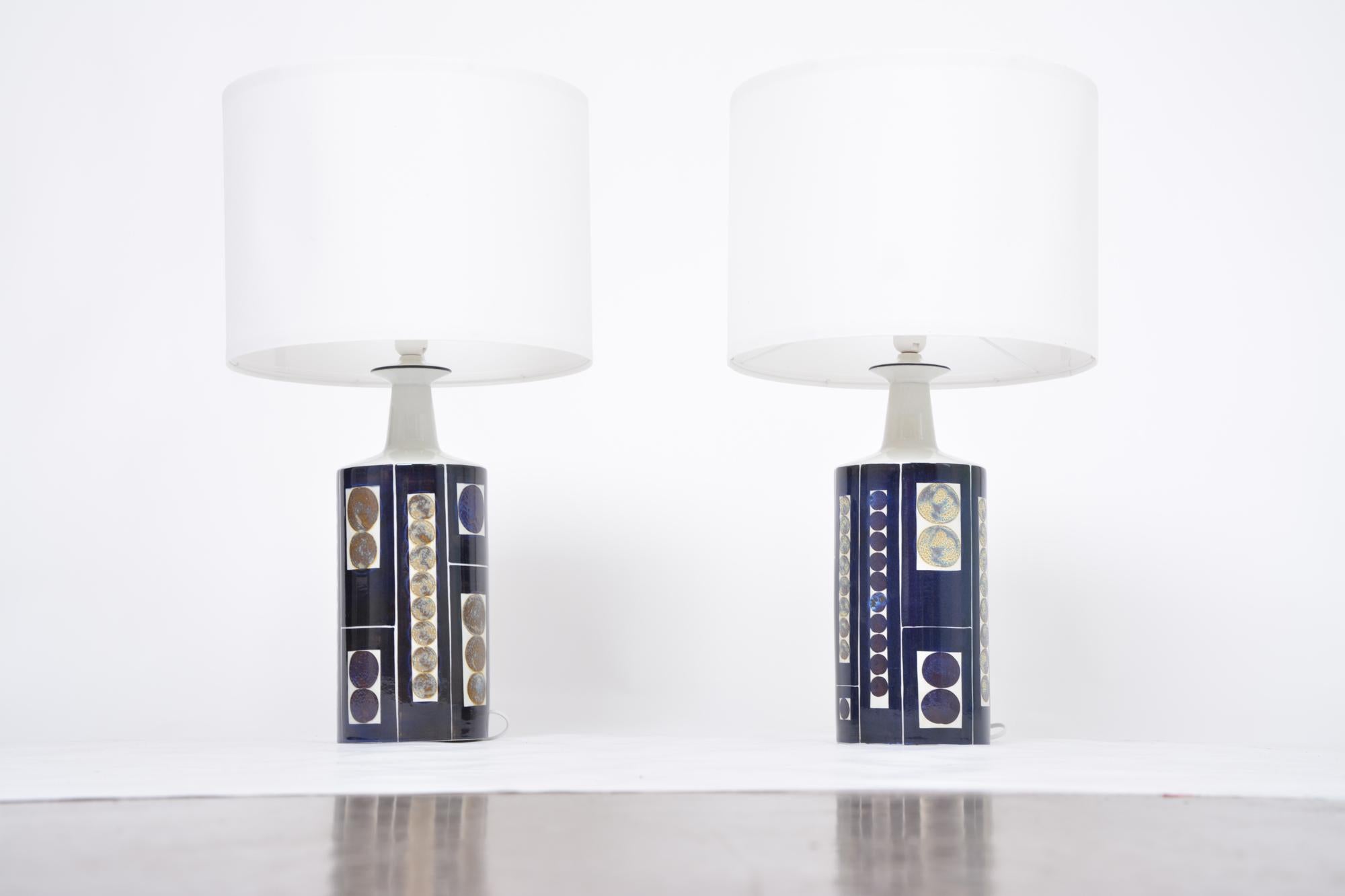 Mid-20th Century Pair of Royal 7 Midcentury Table Lamps by Ingelise Koefoed for Fog & Mørup For Sale