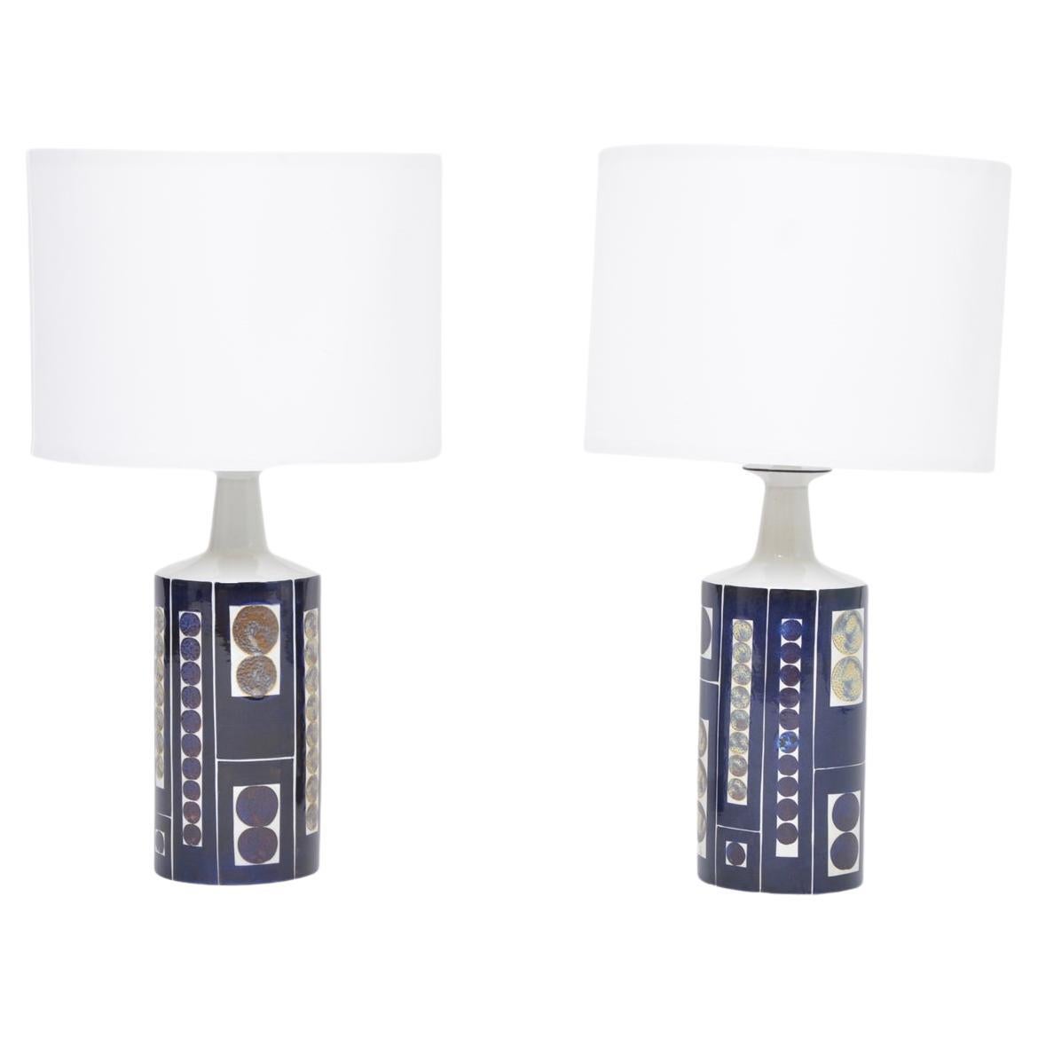 Pair of Royal 7 Midcentury Table Lamps by Ingelise Koefoed for Fog & Mørup For Sale