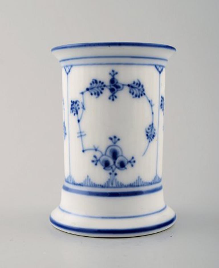 Neoclassical Pair of Royal Copenhagen Blue Fluted Vases