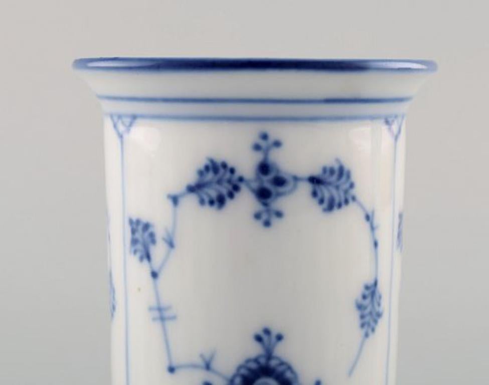 Danish Pair of Royal Copenhagen Blue Fluted Vases