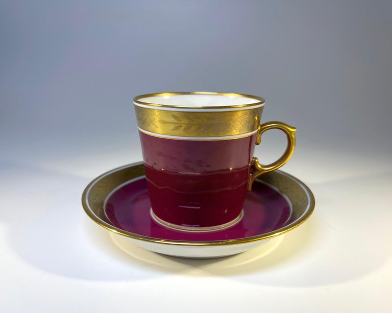 Pair of Royal Copenhagen Bone China Demitasse Cups and Saucers, Circa