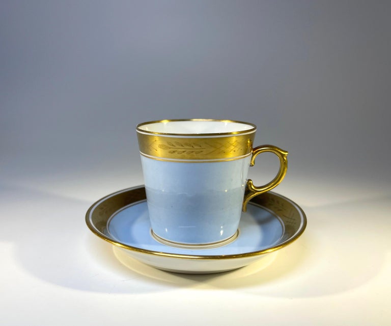 Pair of Royal Copenhagen Bone China Demitasse Cups and Saucers, Circa