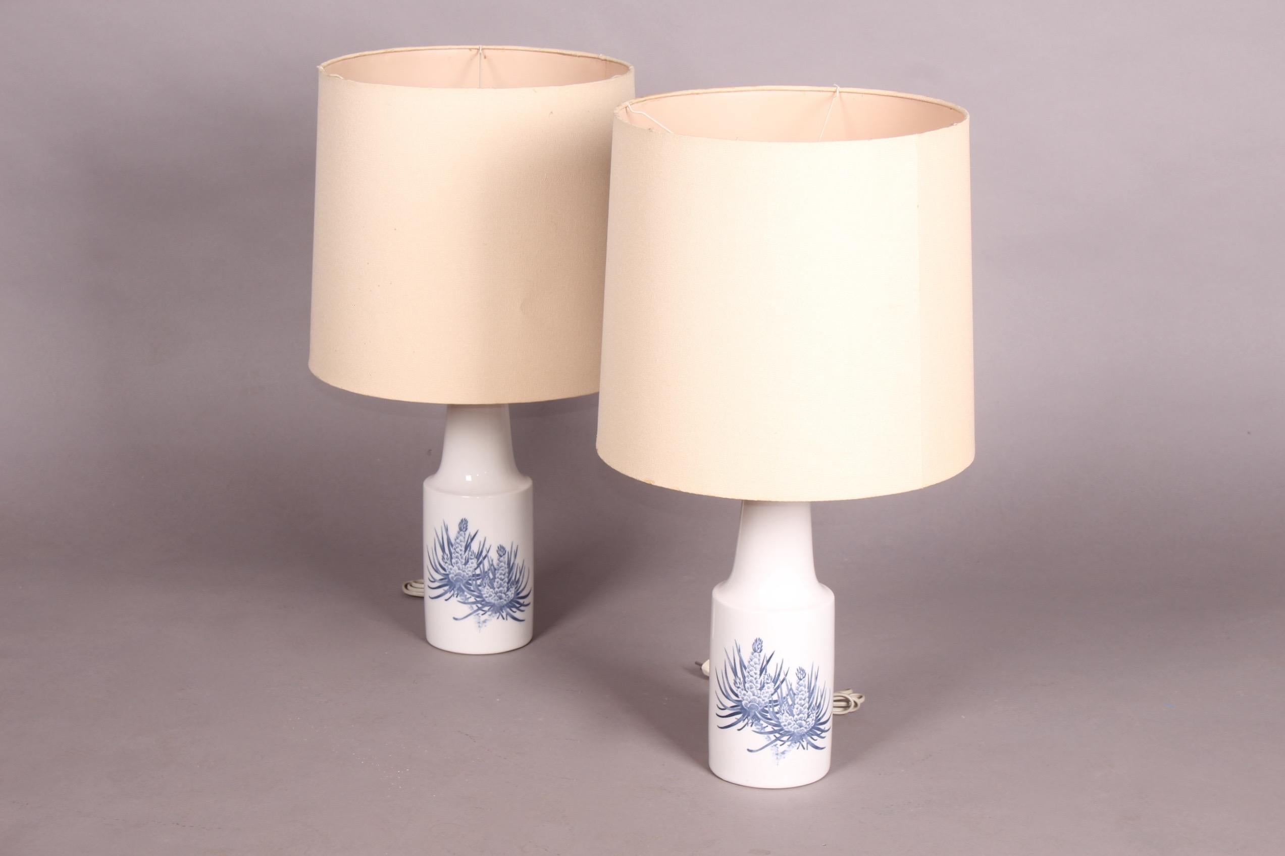 Mid-20th Century Pair of Royal Copenhagen Table Lamp