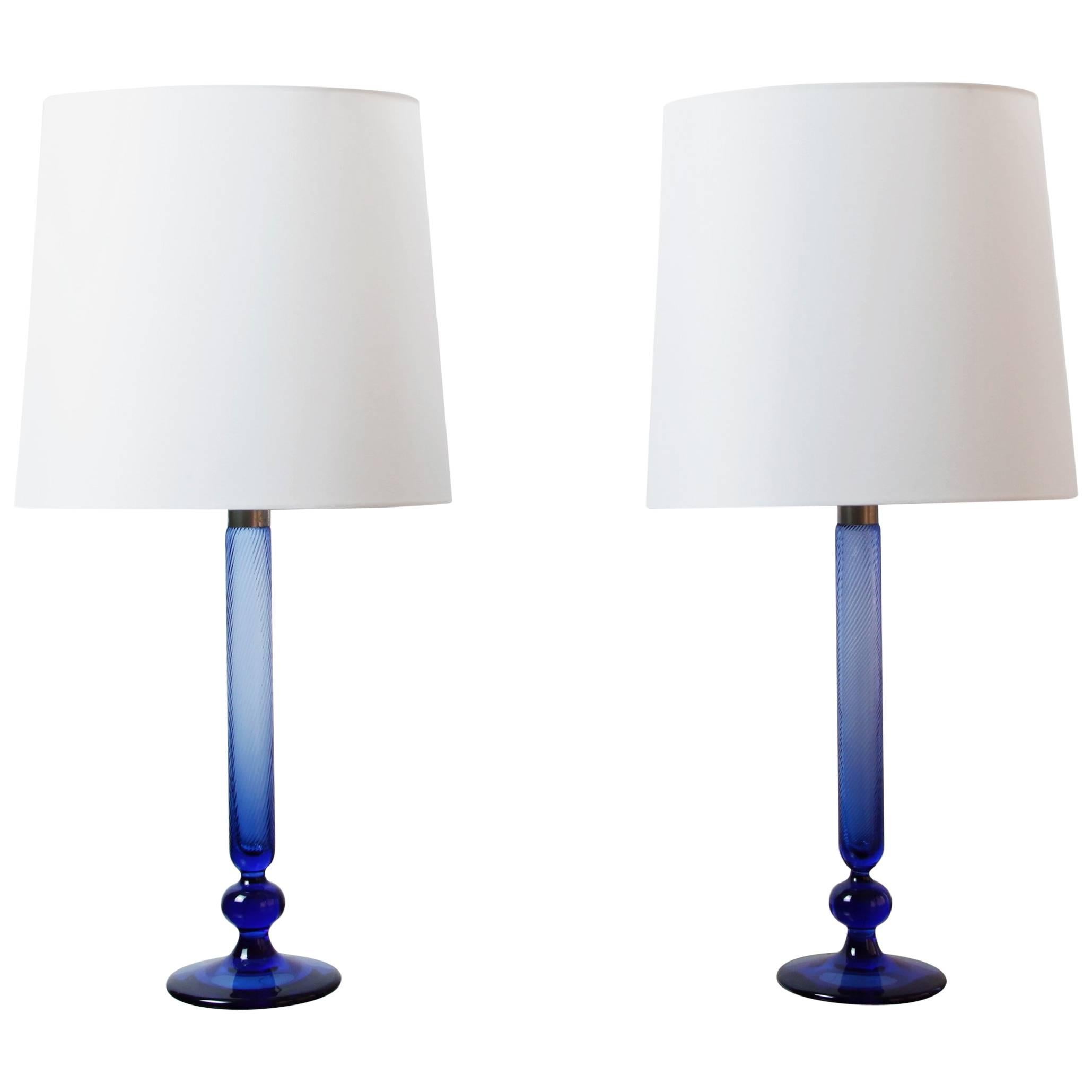 Pair of Royal Copenhagen "Venice" Lamps