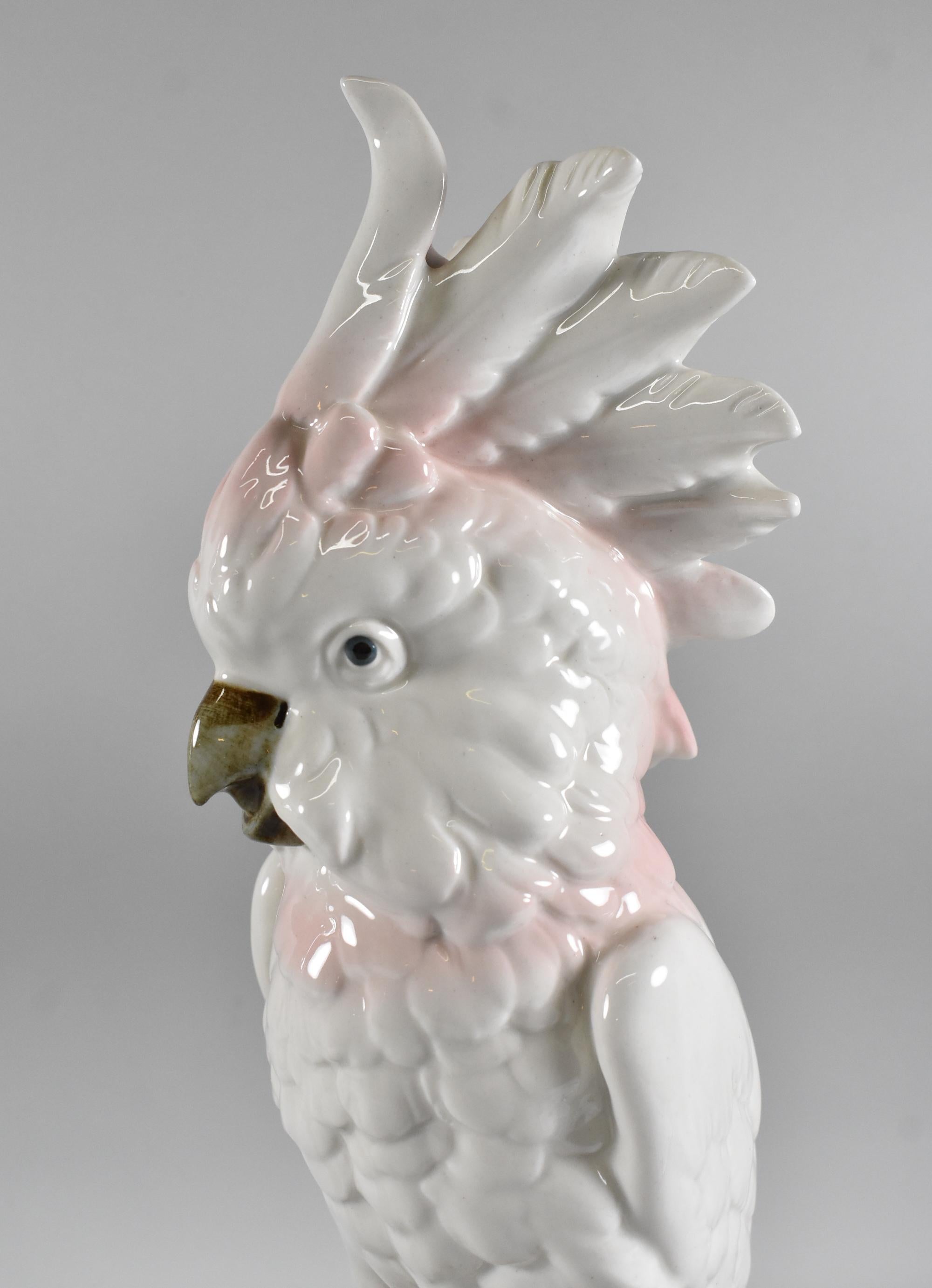 Porcellana Coppia di cacatua in porcellana ceca Royal Dux in vendita