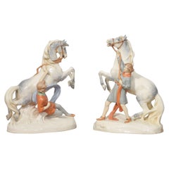 Pair of Royal Dux figures