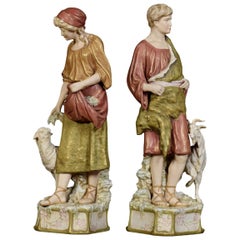 Pair of Royal Dux Porcelain Figures