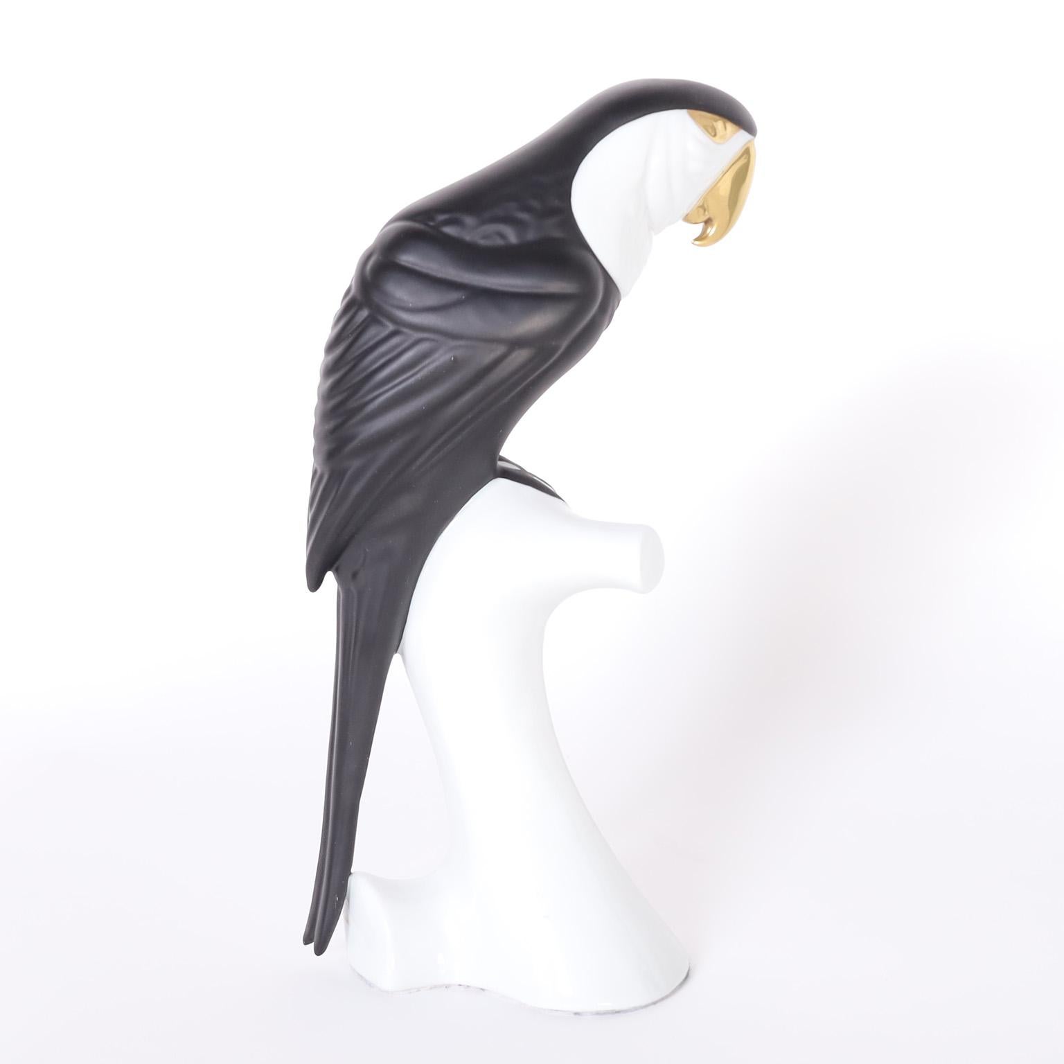 Pareja de loros de porcelana Royal Dux Checo en venta