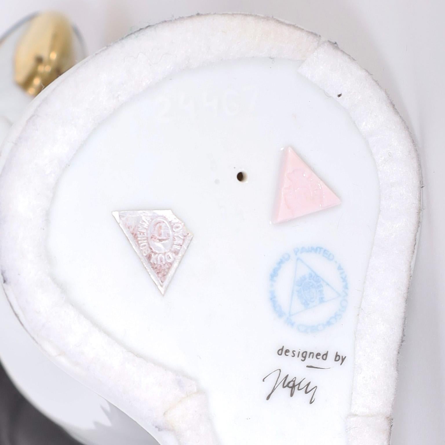 Pareja de loros de porcelana Royal Dux Hecho a mano en venta