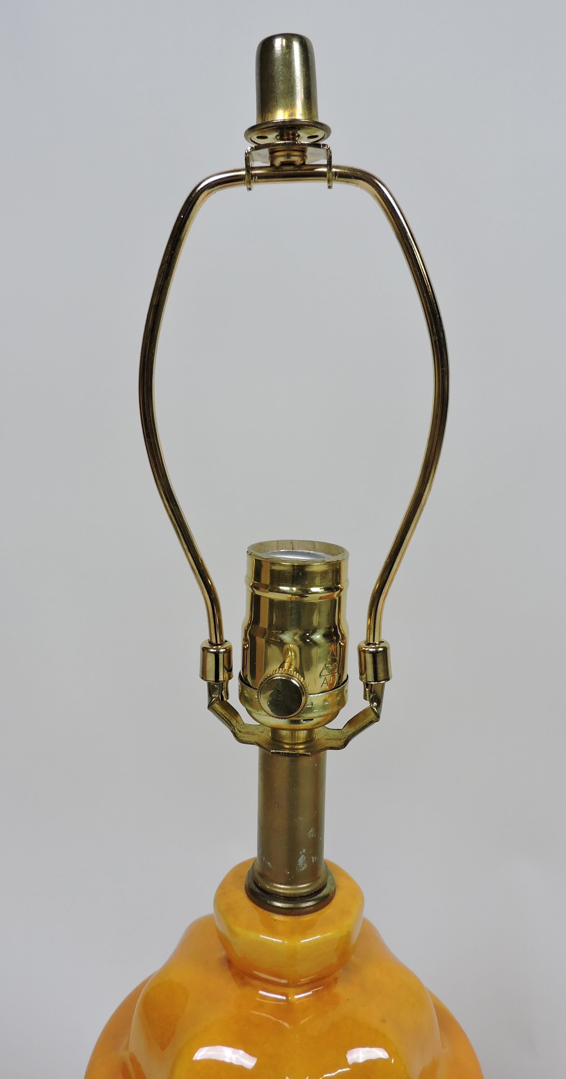 Paire de lampes de bureau Royal Haeger en céramique à motif goutte d'eau, mi-siècle moderne en vente 2