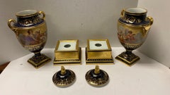 Pair of Royal Vienna Porcelain Urns