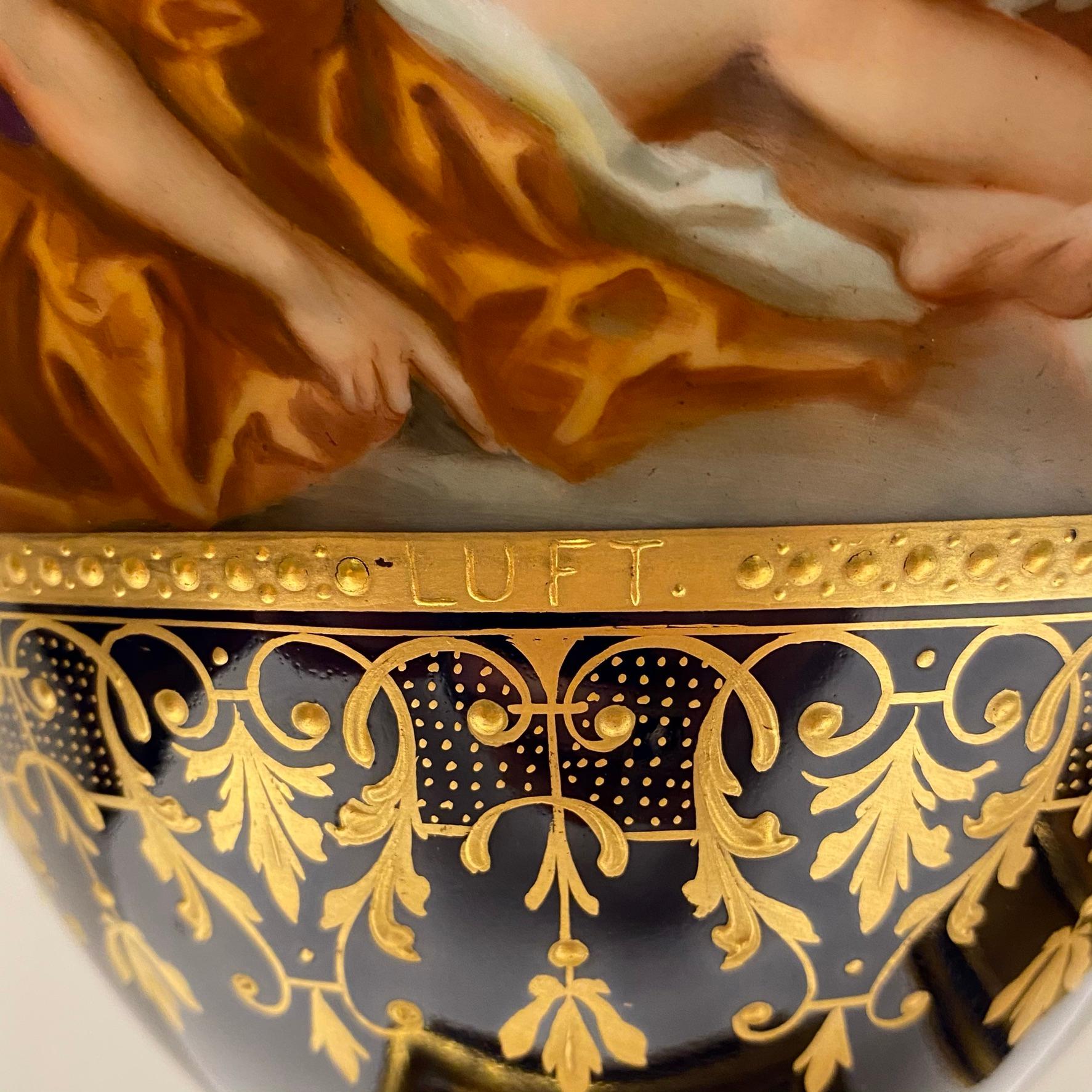 Pair of Royal Vienna Porcelain Urns 2