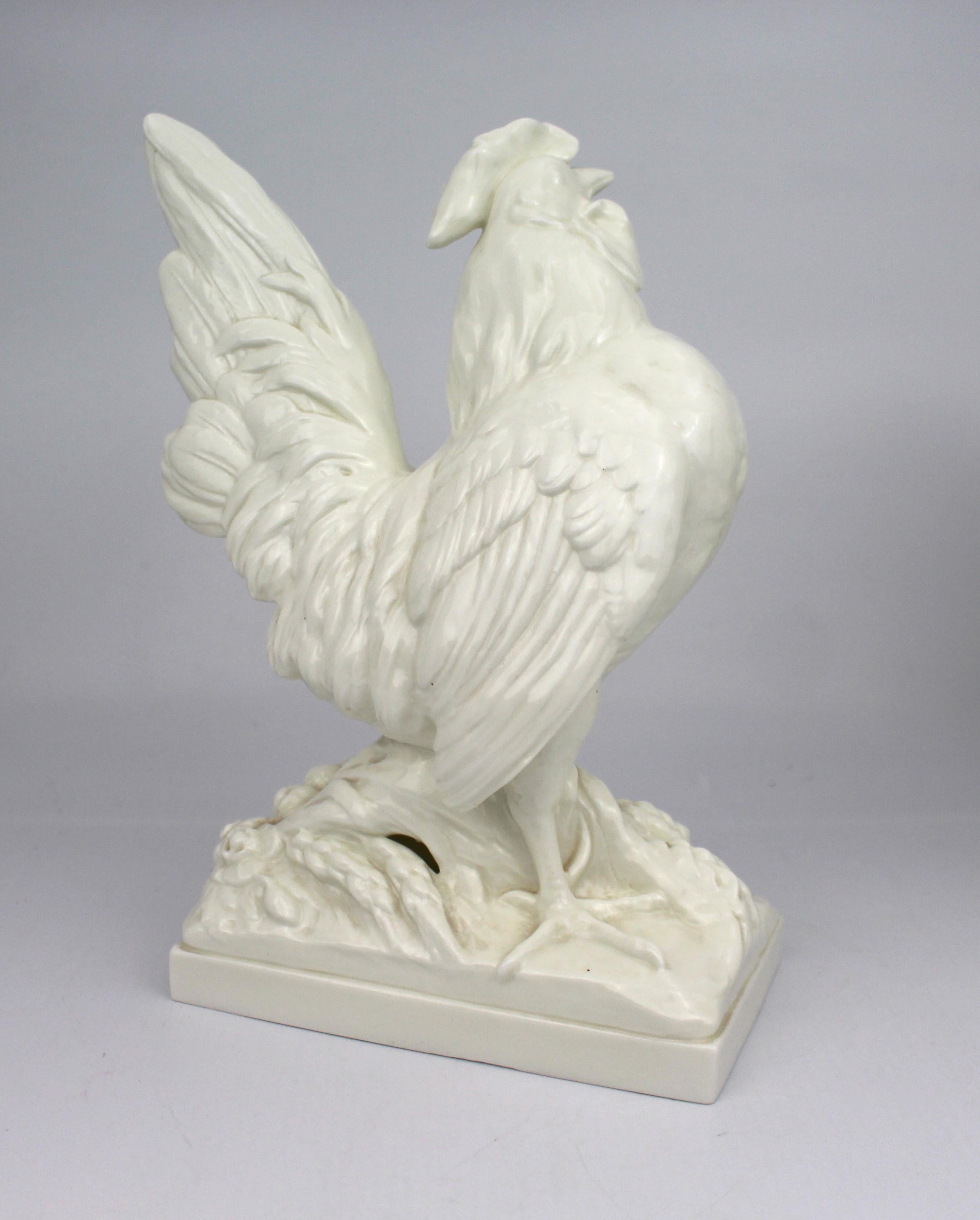 Pareja de gallos de porcelana Blanc de Chine de Royal Worcester por A. Azori, 1960 2