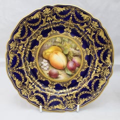 Pair of Royal Worcester Cabinet Plates by Richard Sebright, 1918