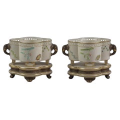 Pair of Royal Worcester Cachepots, circa 1880