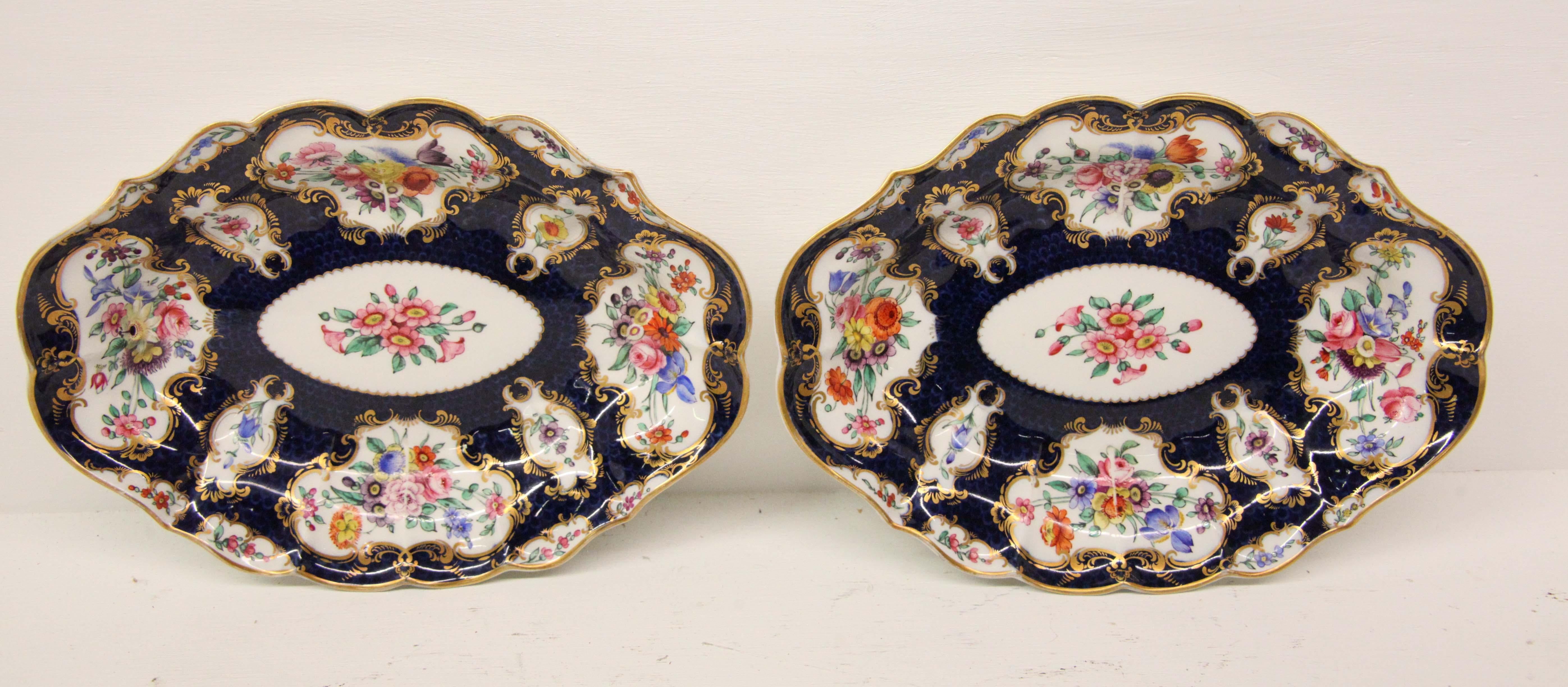 English Pair of Royal Worcester Oval Dishes For Sale