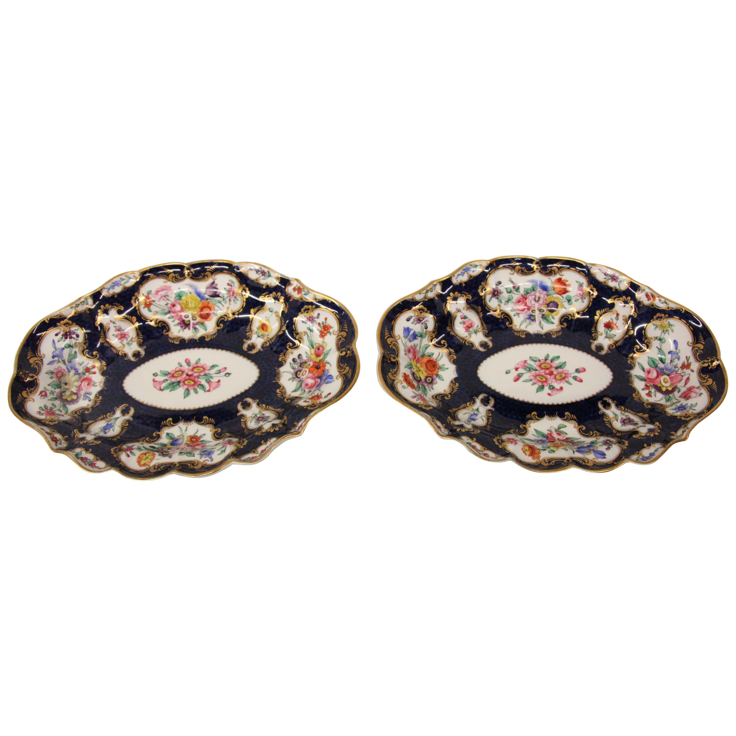 Pair of Royal Worcester Oval Dishes For Sale