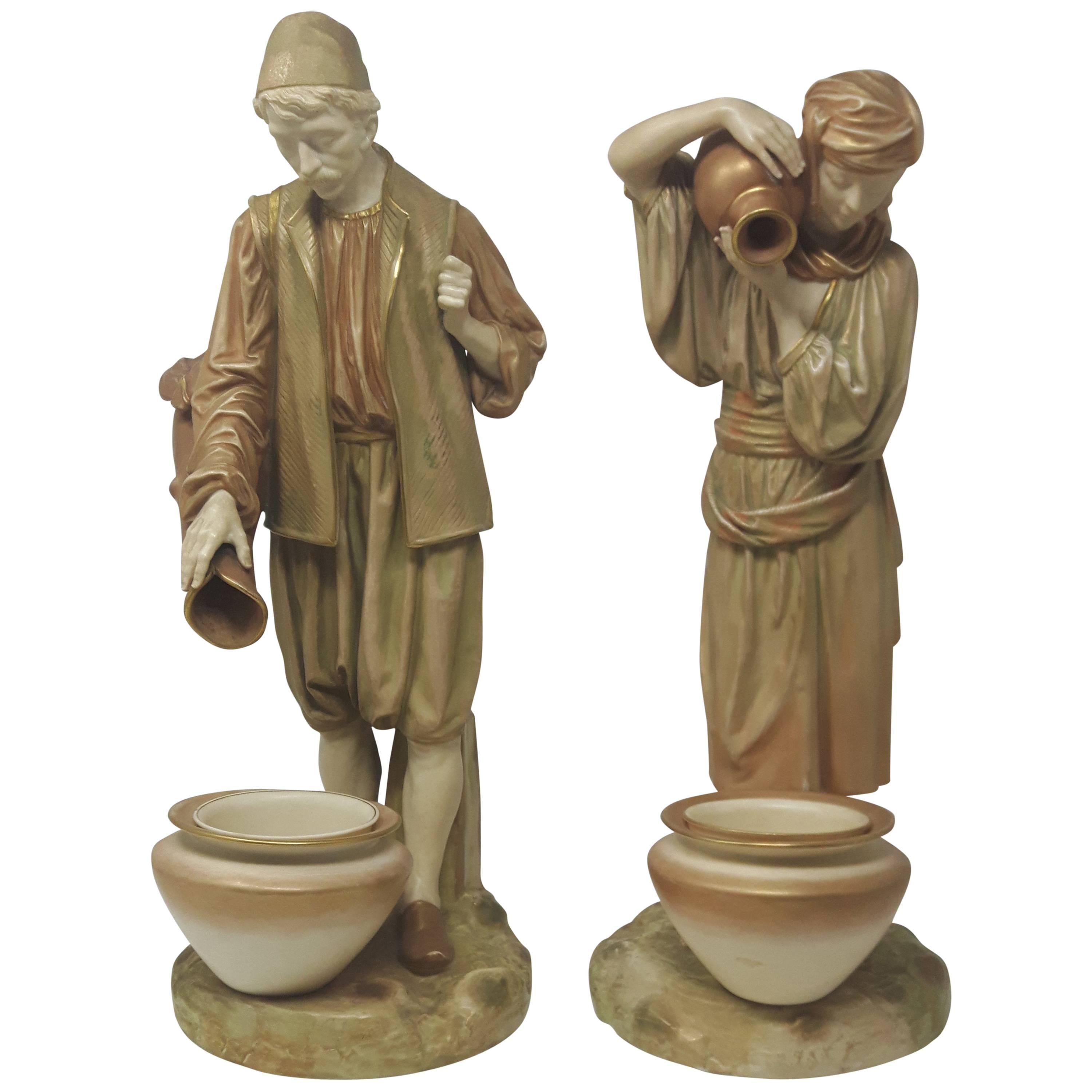 Pair of Royal Worcester Water Carriers